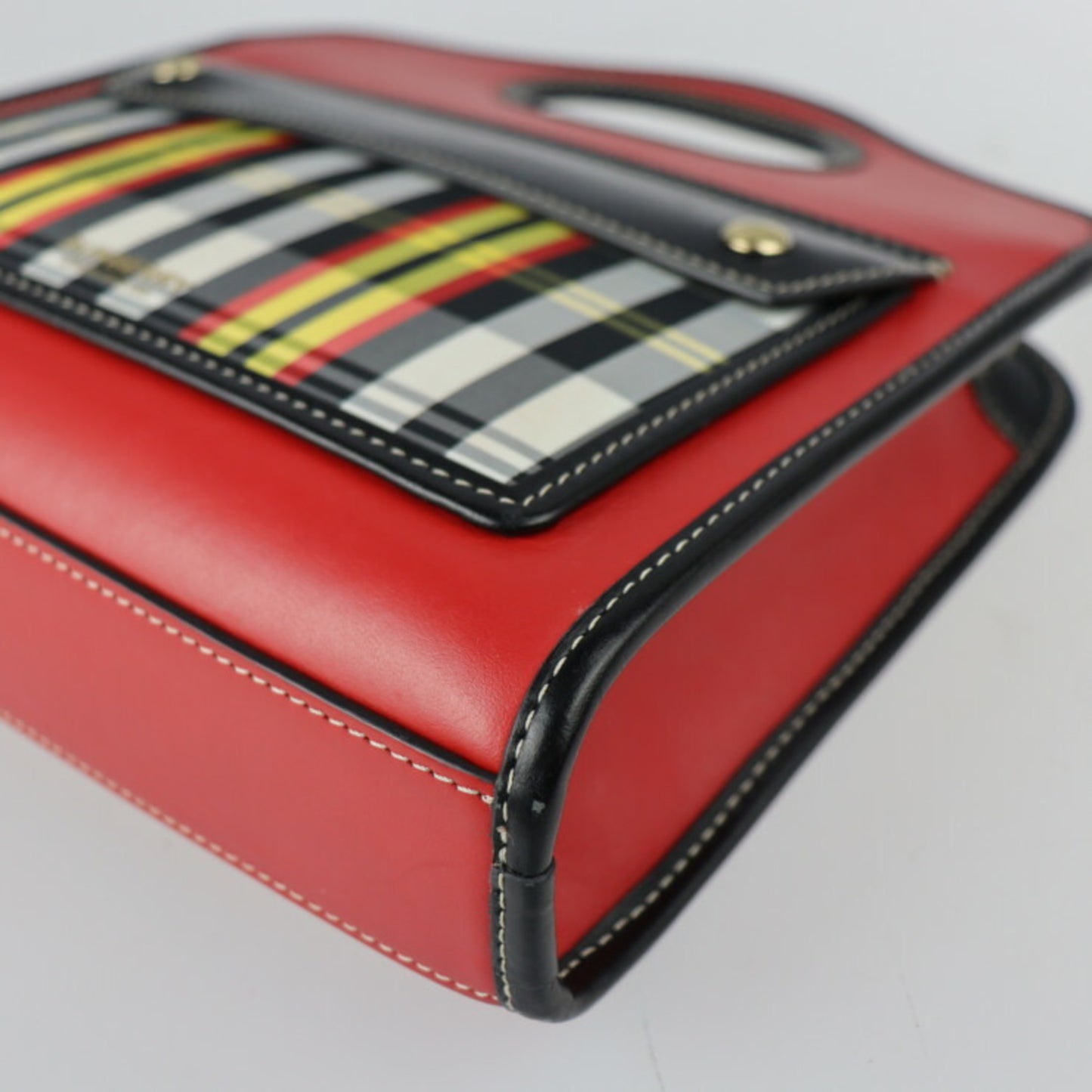 Burberry Mini Pocket Bag, Red, Leather, handbag