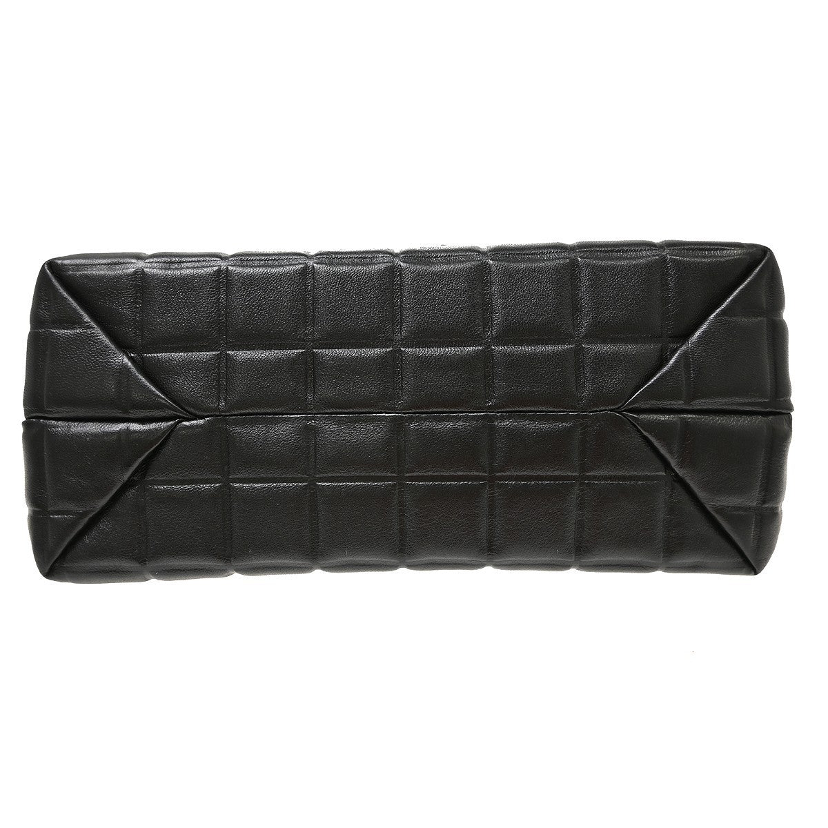 Chanel Chocolate Bar Frame Quilted Lambskin, Black, Leather, Shoulder Bag
