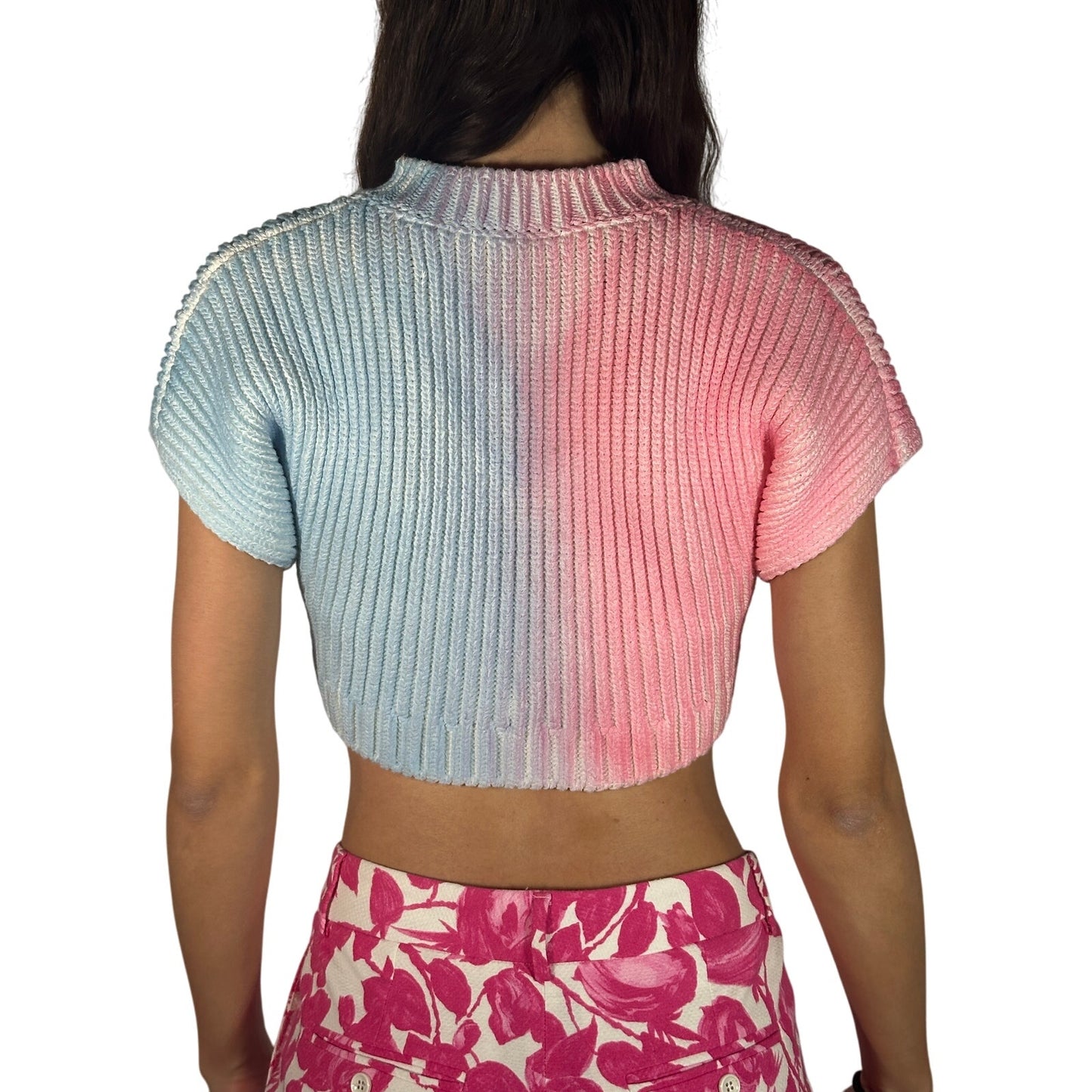 JACQUEMUS Ribbed Cropped Sweater Top