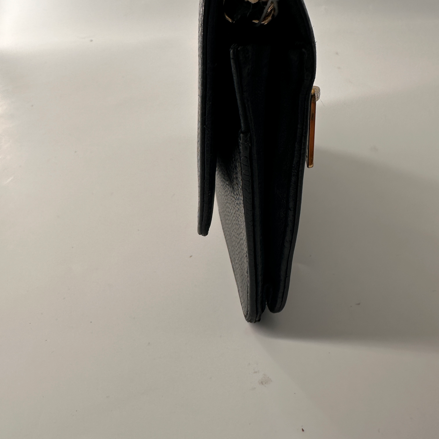 Chanel Wallet On Chain, Black, Leather, shoulder