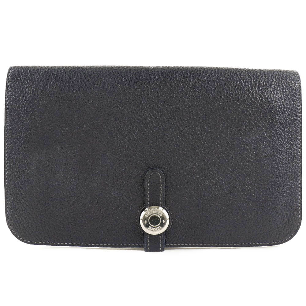Hermès Dogon, Navy, Leather, wallet