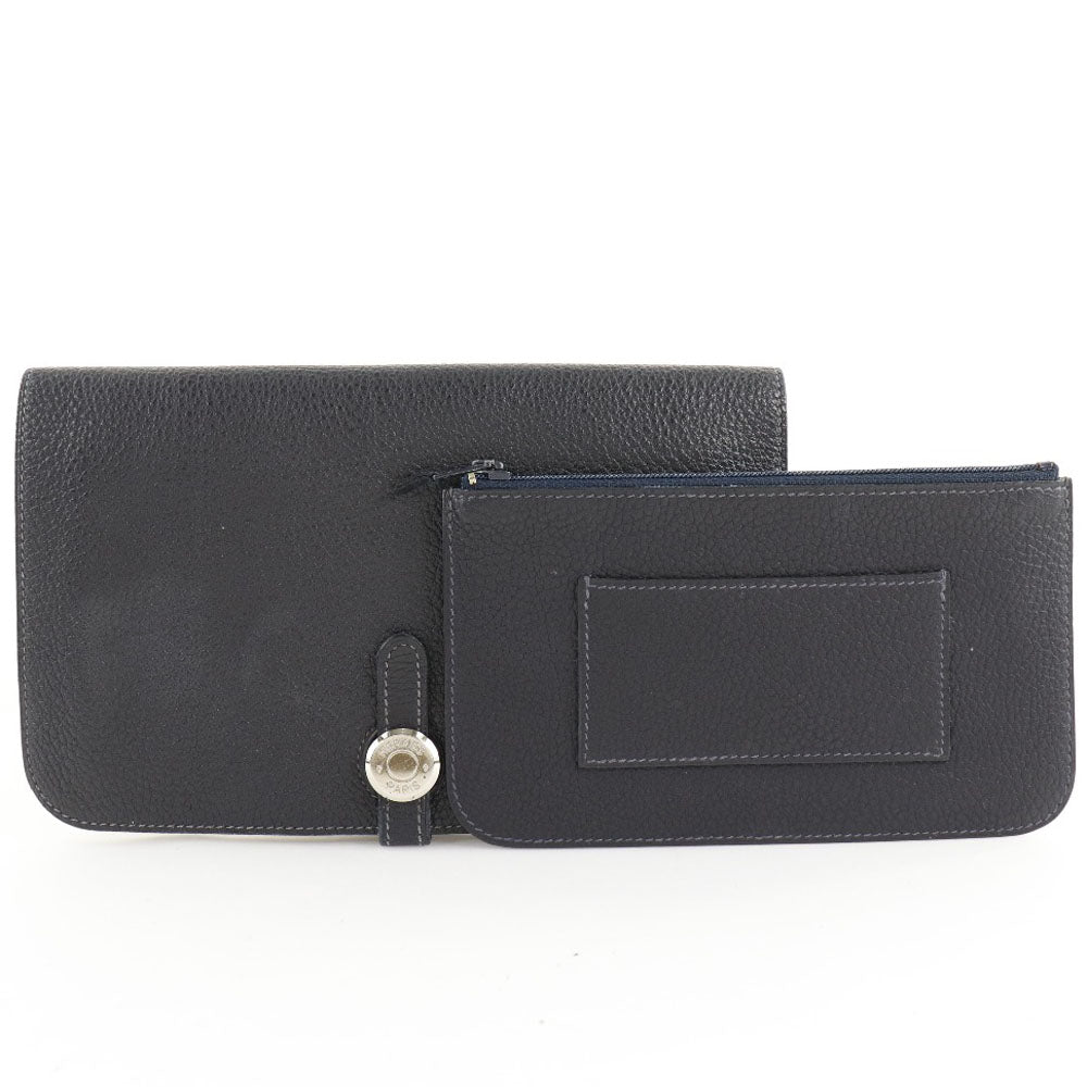 Hermès Dogon, Navy, Leather, wallet