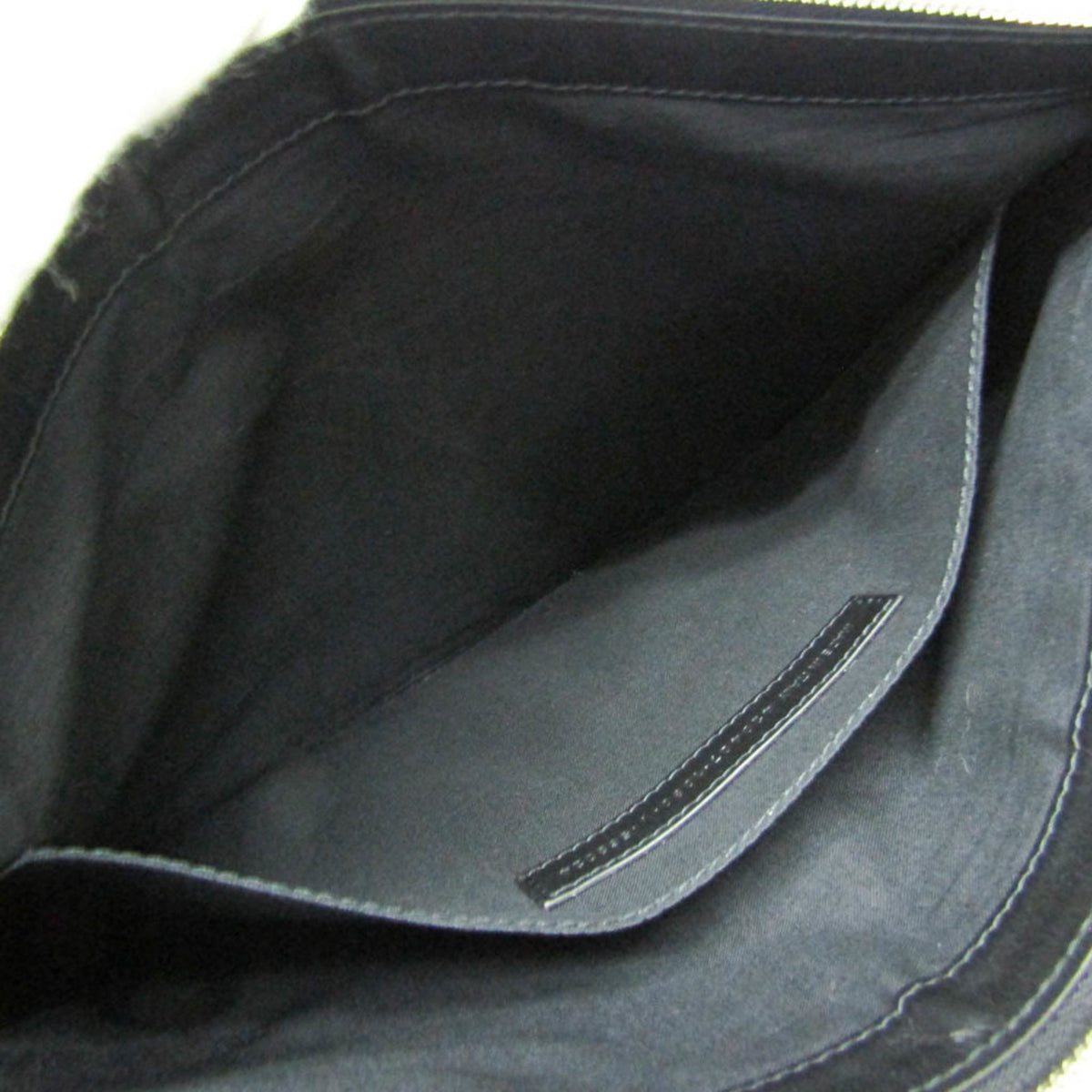 Balenciaga Navy Zip Canvas and Leather, Ecru, Canvas, Clutch