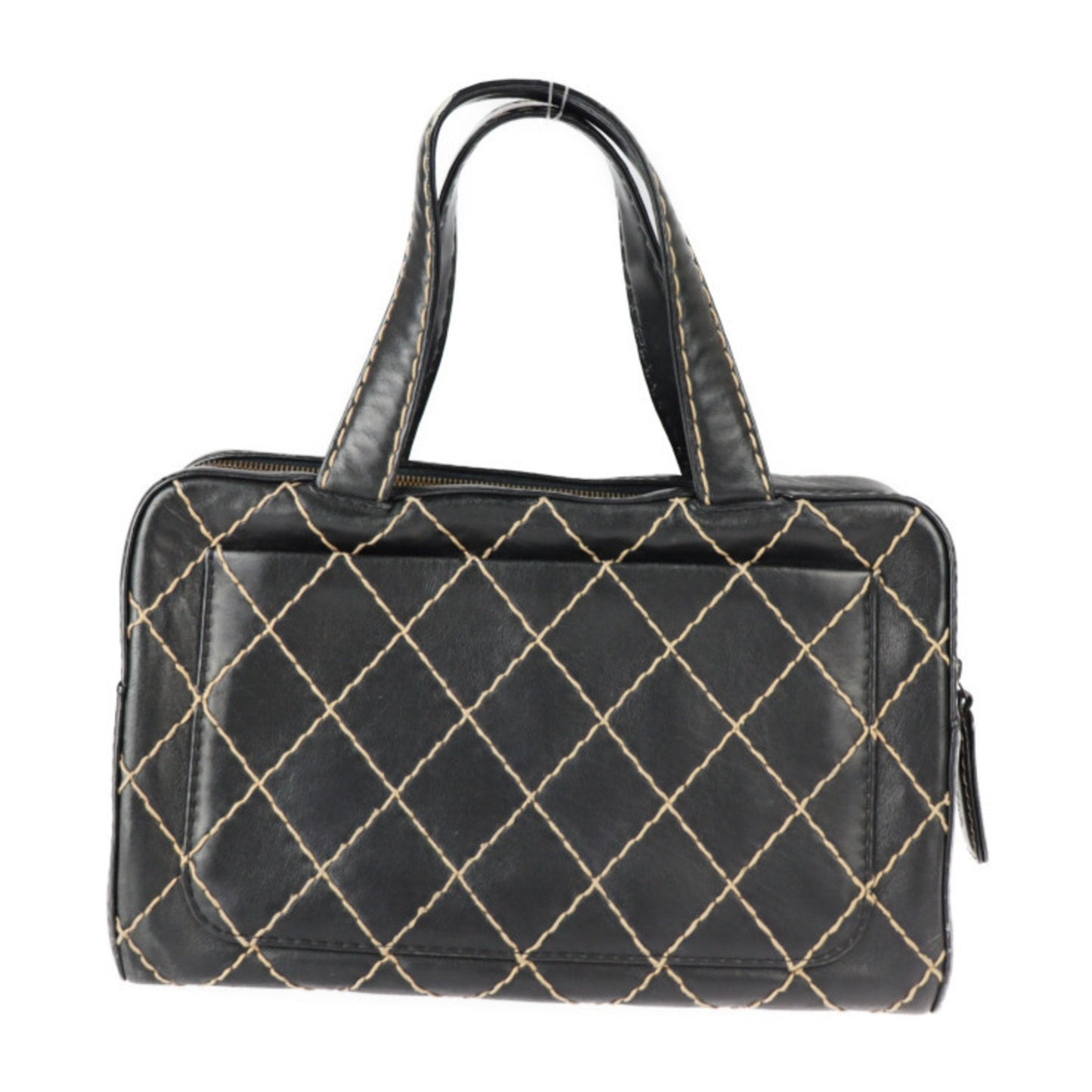 Chanel Bowling, Black, Leather, handbag