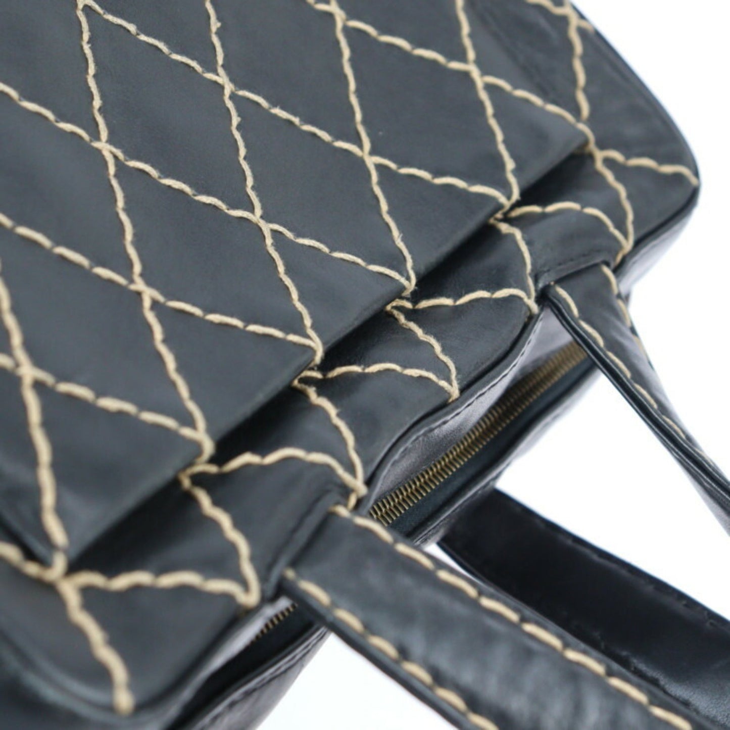 Chanel Bowling, Black, Leather, handbag