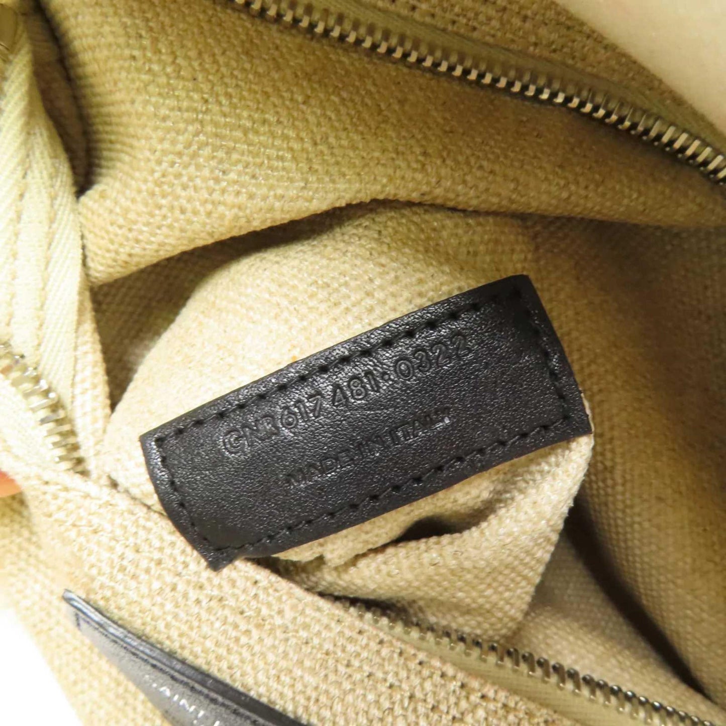 Saint Laurent Rive Gauche Shopper Tote Canvas, Beige, Canvas, Tote Bag