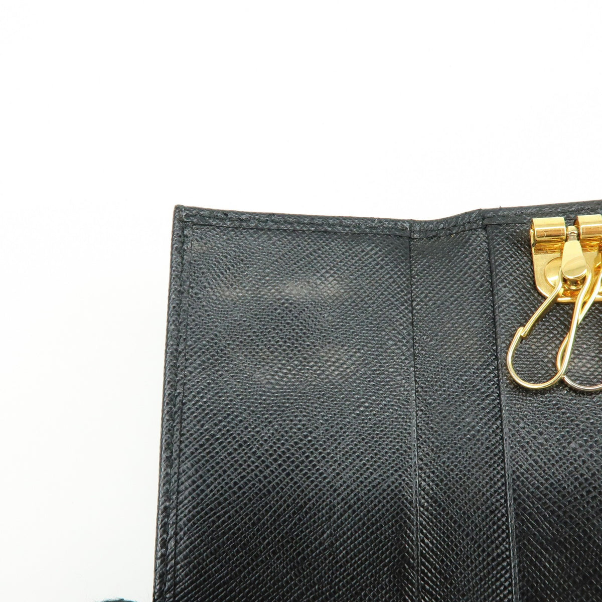 Prada Flap Saffiano Leather, Black, Leather, Wallet