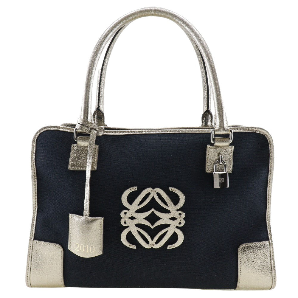 Loewe Amazona, Navy, Canvas, handbag
