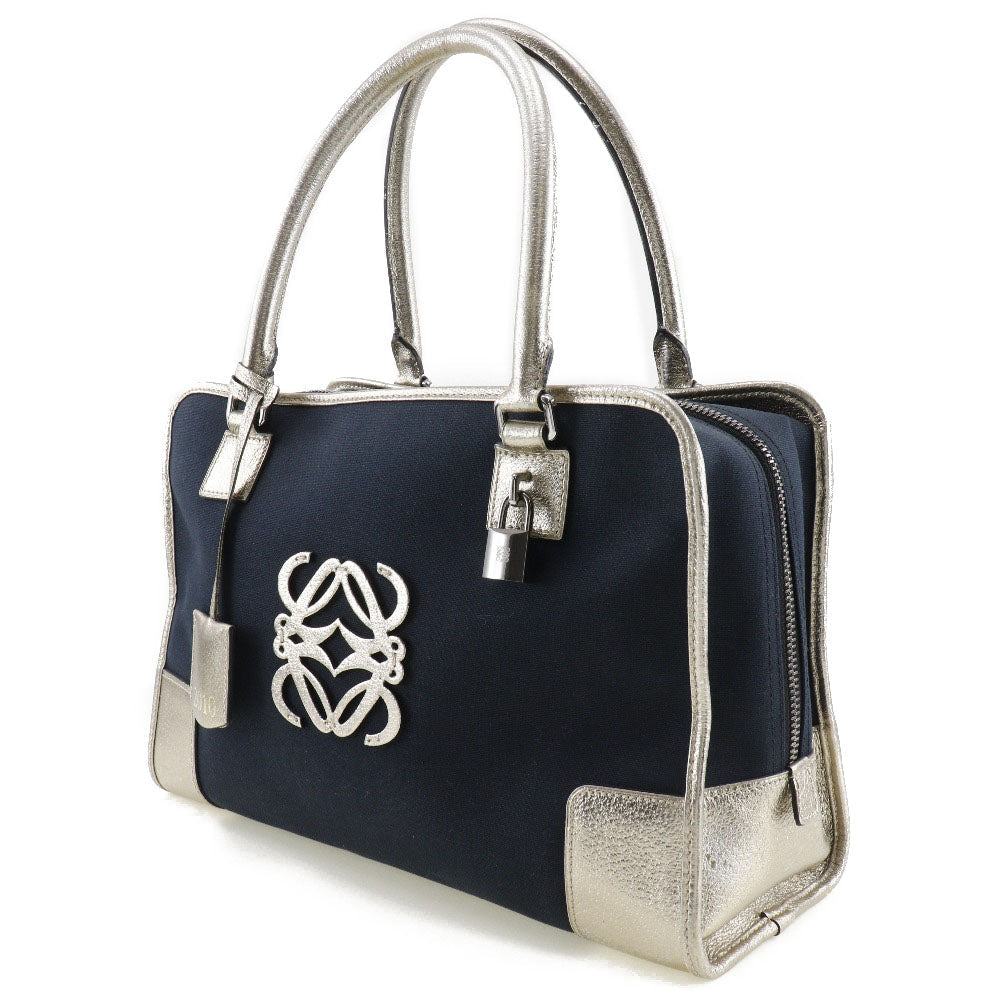 Loewe Amazona, Navy, Canvas, handbag