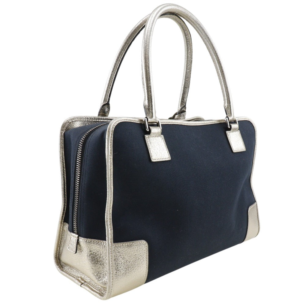 Loewe Amazona, Navy, Canvas, handbag