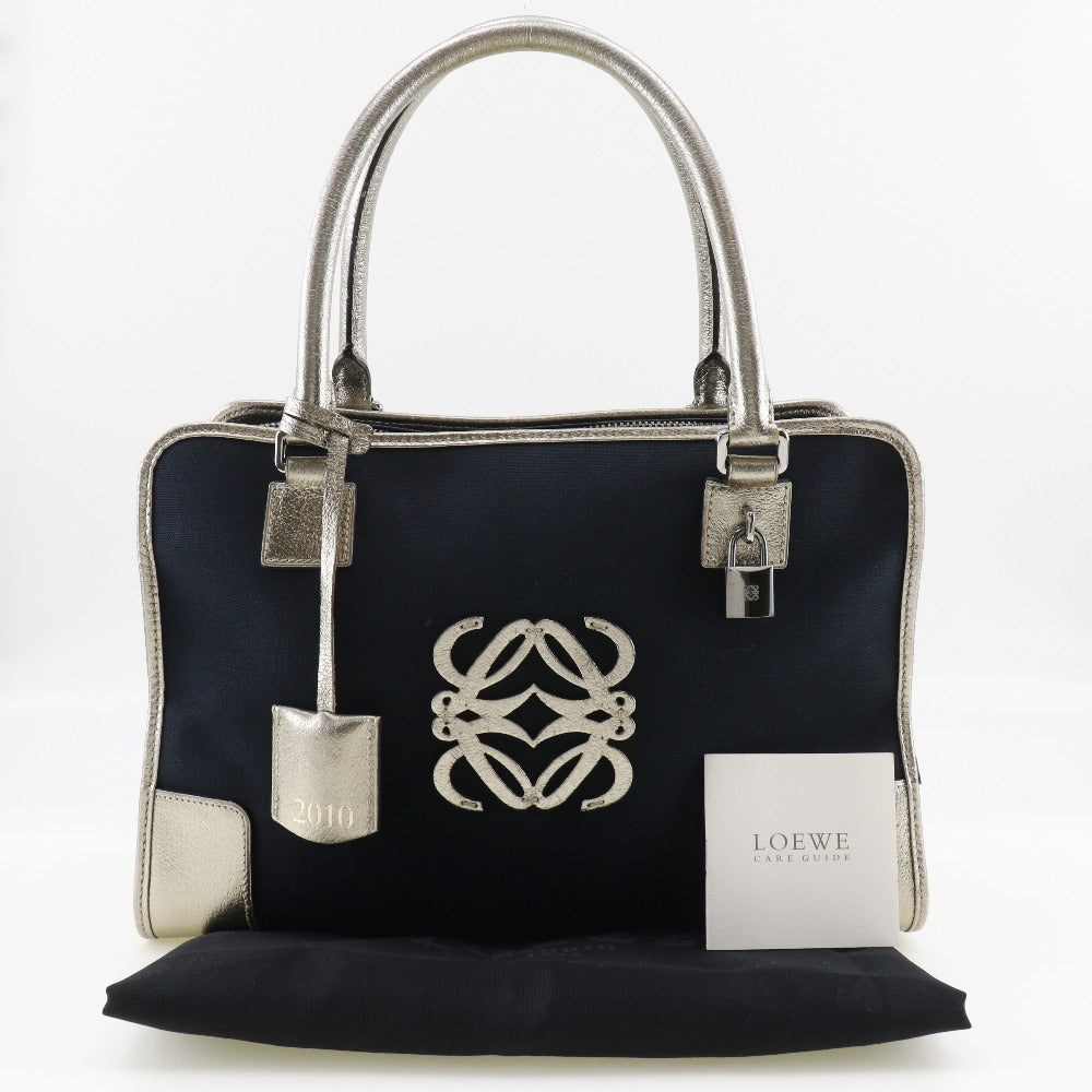 Loewe Amazona, Navy, Canvas, handbag