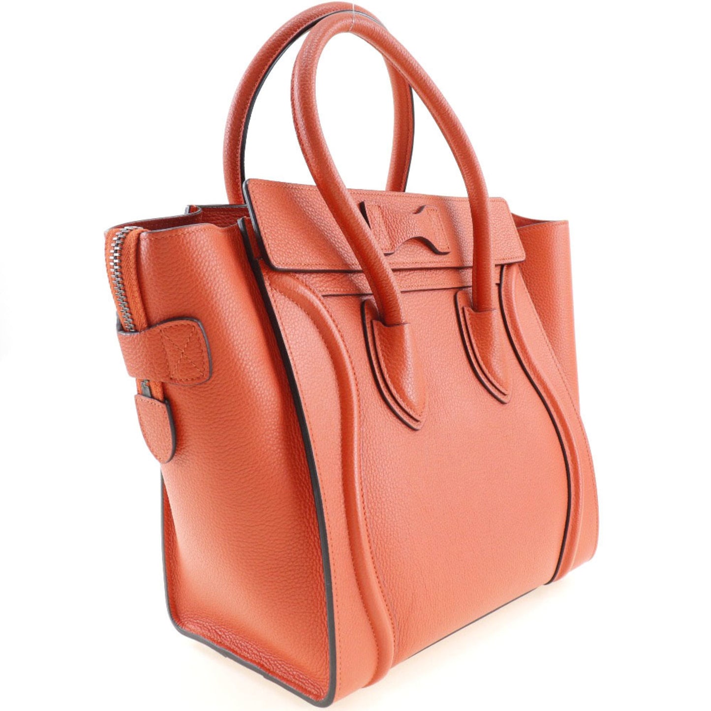 Céline Luggage, Red, Leather, handbag