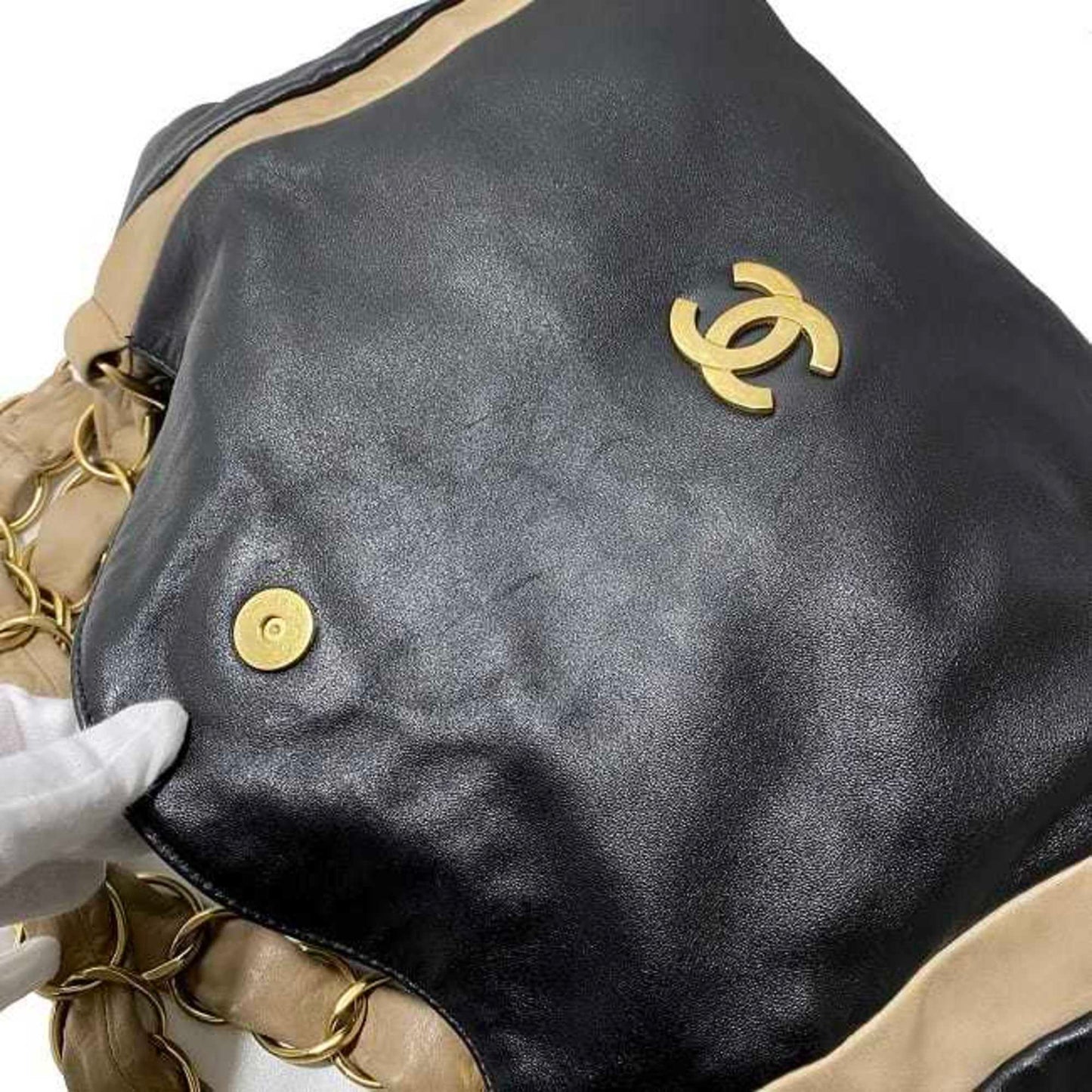 Chanel, Black, Leather, tote