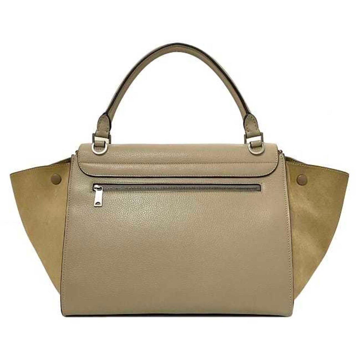 Céline Trapèze, Beige, Leather, handbag