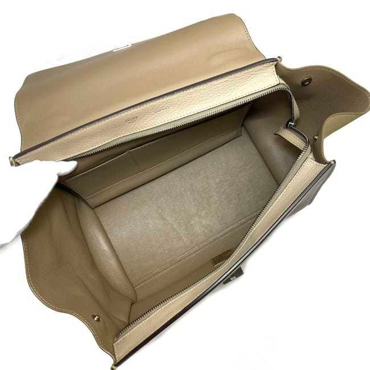 Céline Trapèze, Beige, Leather, handbag