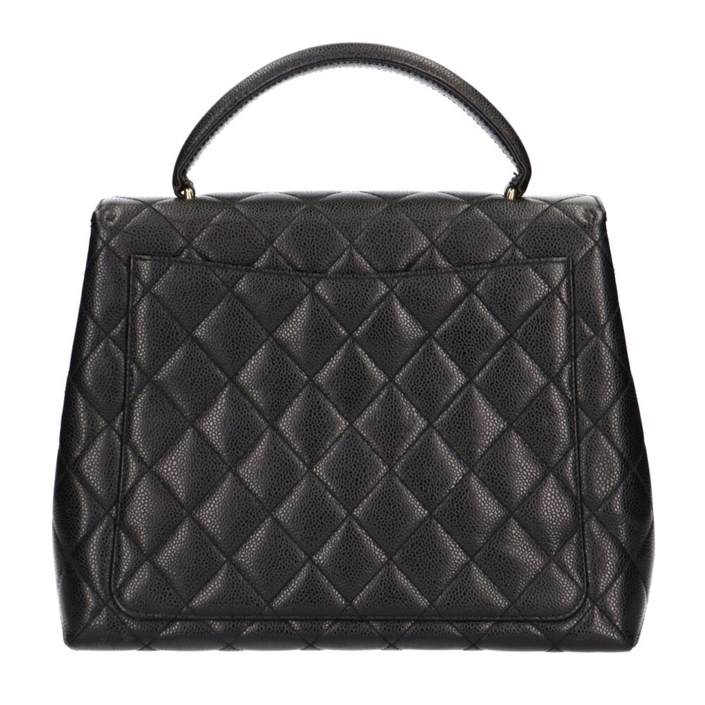 Chanel Coco Mark, Black, Leather, handbag