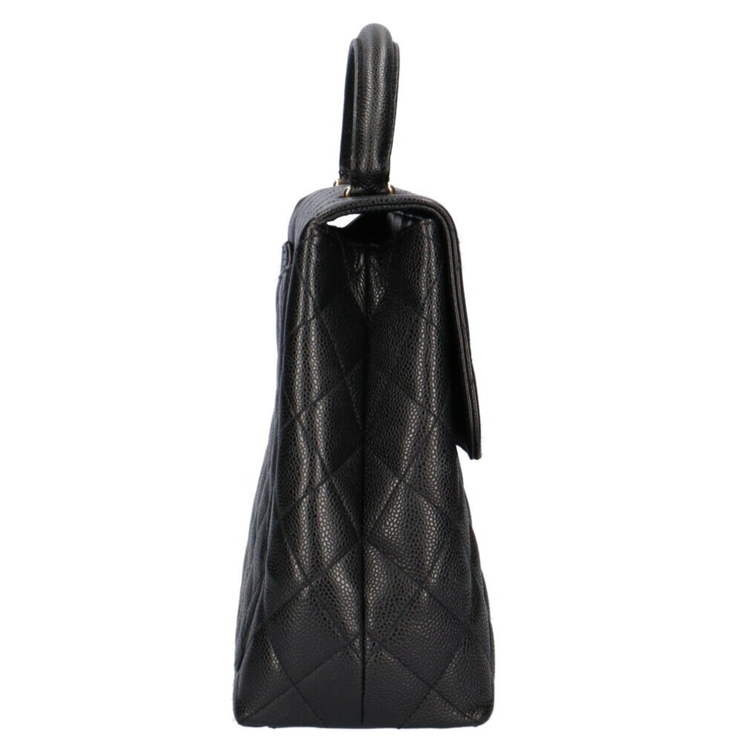 Chanel Coco Mark, Black, Leather, handbag