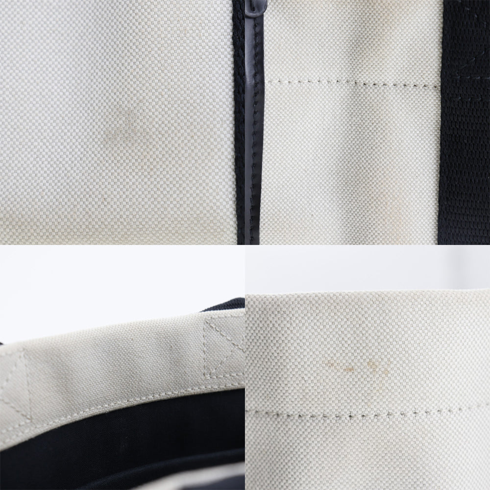 Balenciaga Navy, White, Canvas, handbag