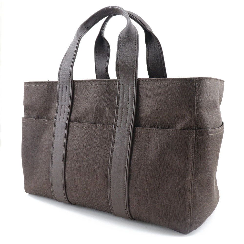 Hermès Acapulco, Brown, Canvas, handbag