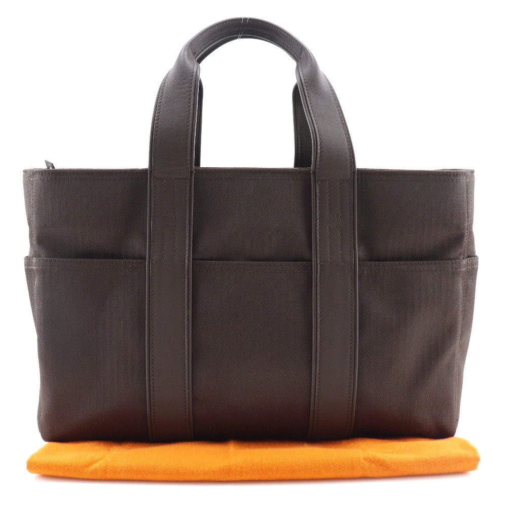 Hermès Acapulco, Brown, Canvas, handbag
