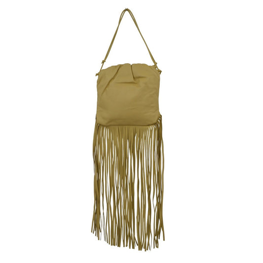 Bottega Veneta The Fringe Leather, Beige, Leather, Clutch