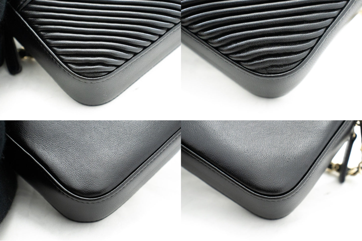 Chanel V-Stich, Black, Leather, wallet