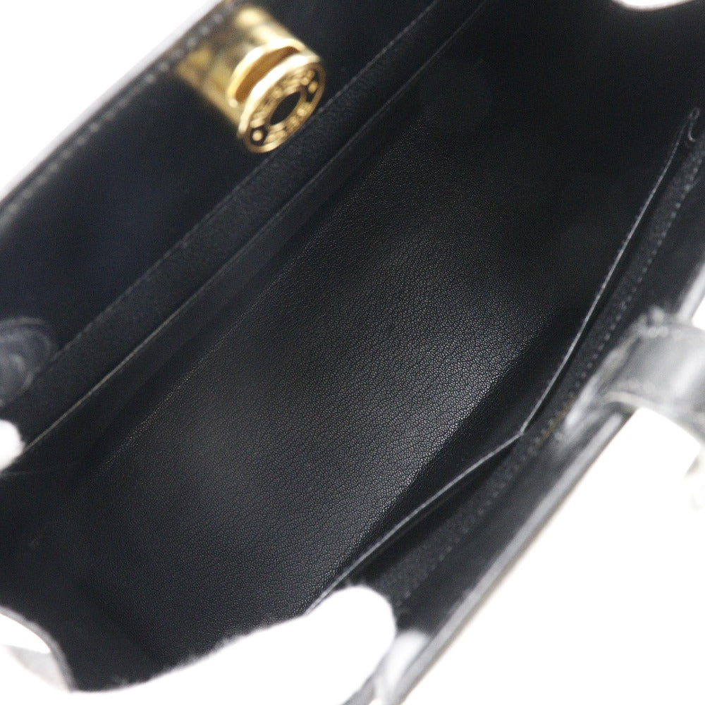 Hermès Dalvy, Black, Leather, handbag