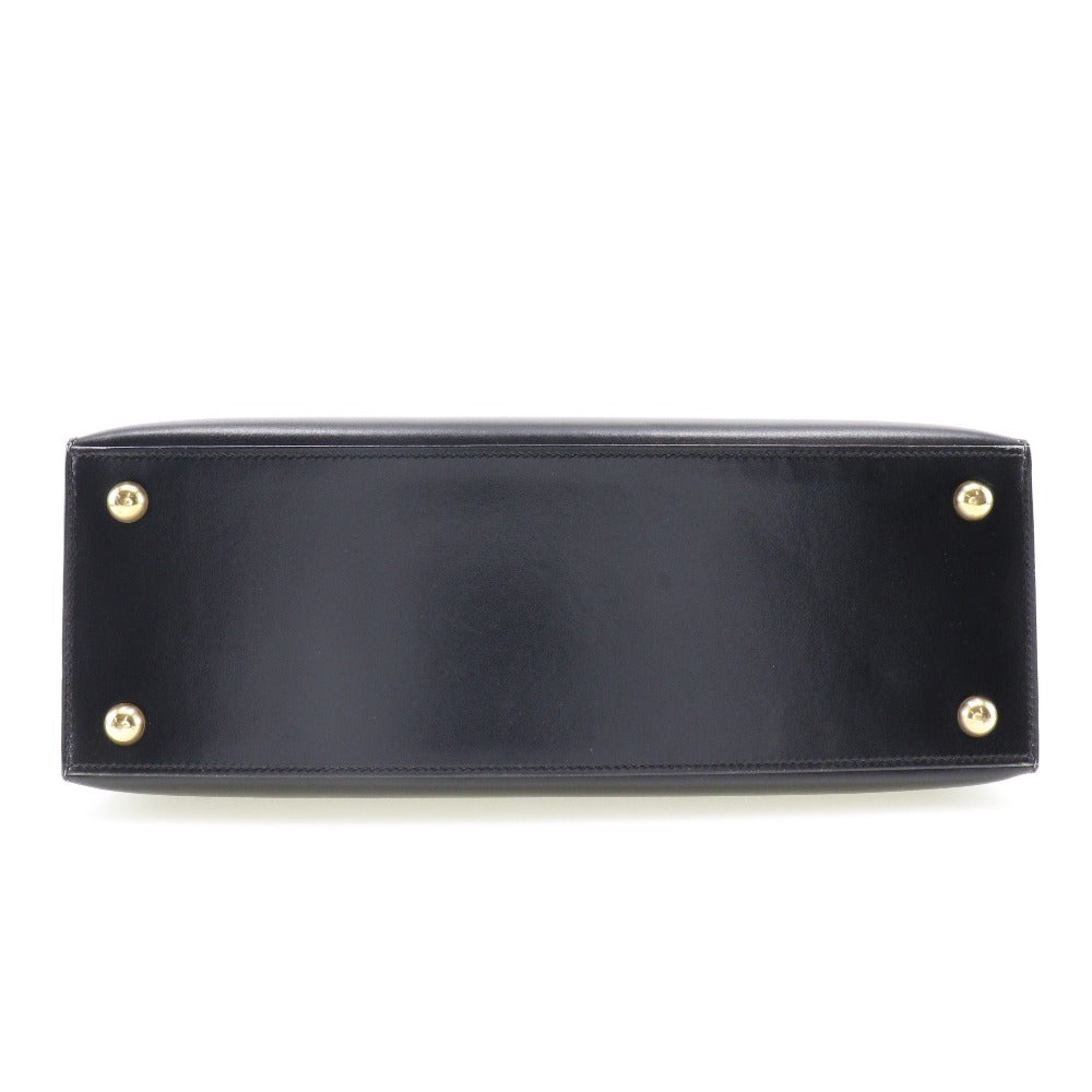 Hermès Dalvy, Black, Leather, handbag