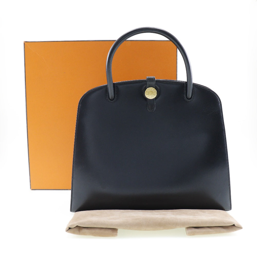 Hermès Dalvy, Black, Leather, handbag