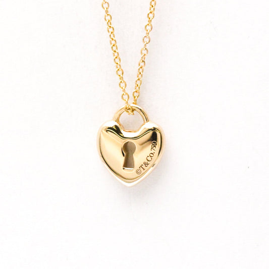 Tiffany & Co. Heart Lock Pendant 18K Yellow Gold, Gold, Pink Gold, Necklace
