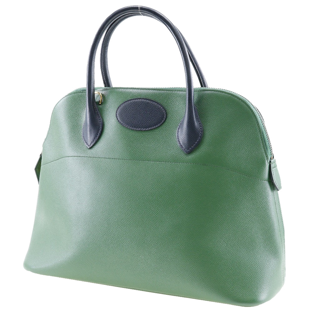 Hermès Bolide, Green, Leather, handbag