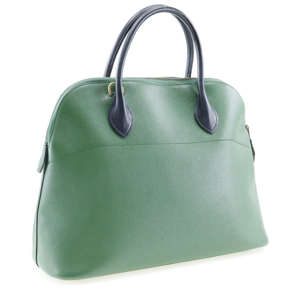 Hermès Bolide, Green, Leather, handbag