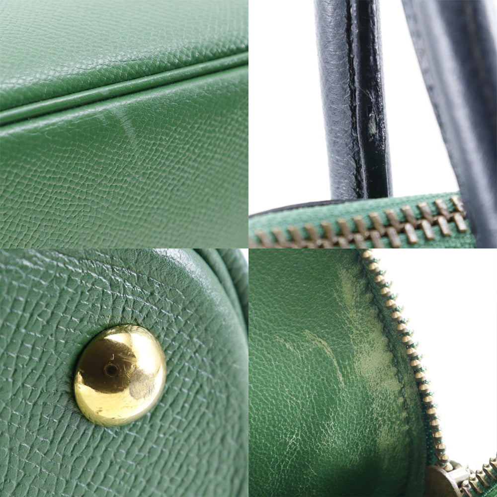 Hermès Bolide, Green, Leather, handbag