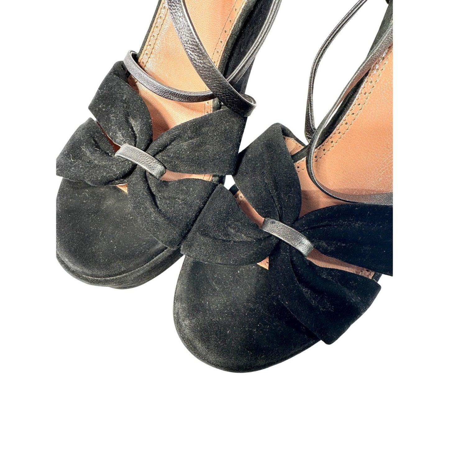 ALAIA Suede Platform Wedge Sandals