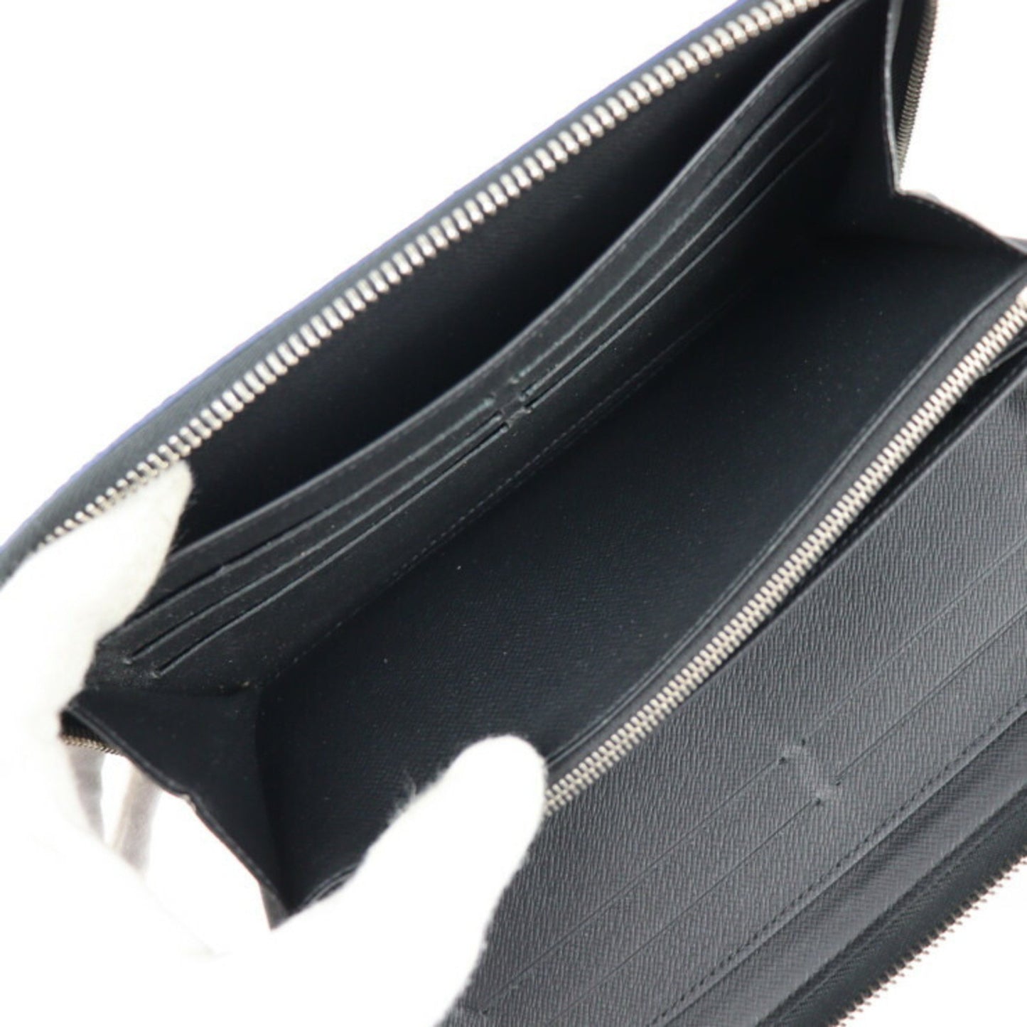 Louis Vuitton Zippy organizer, Black, Canvas, wallet