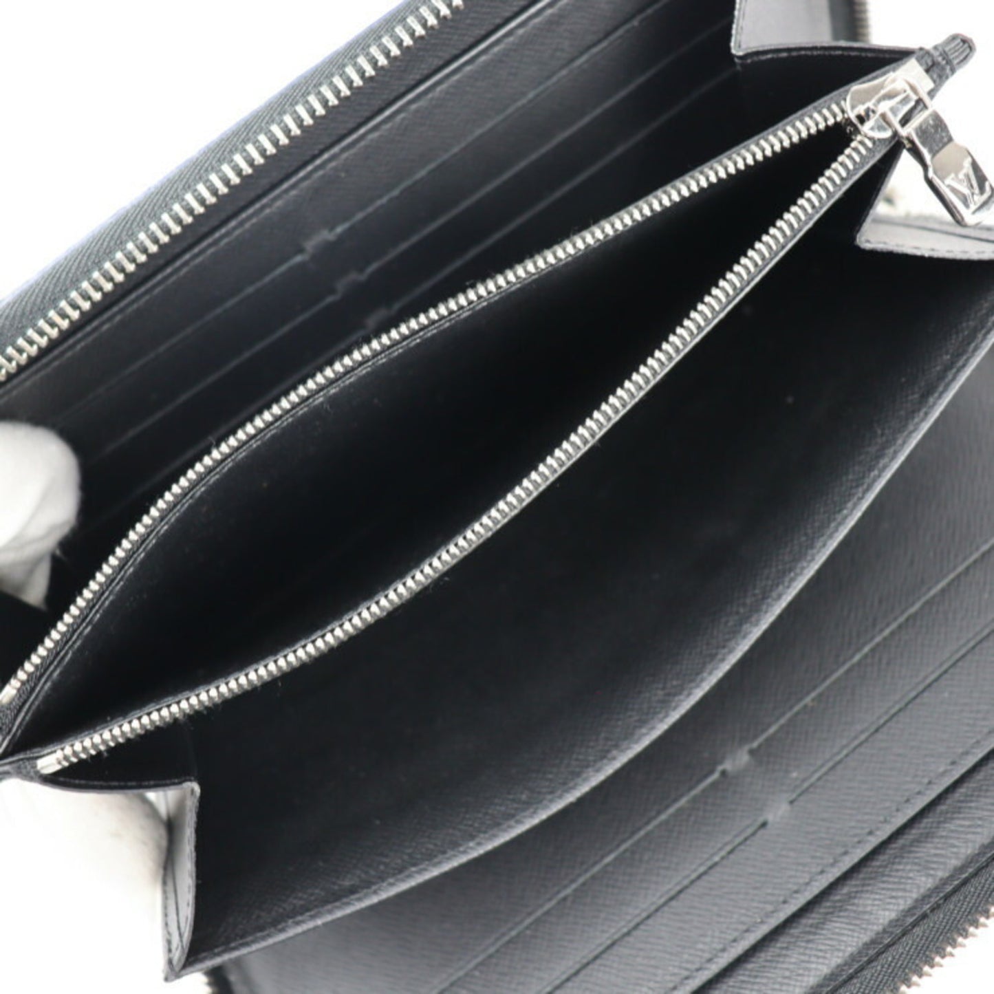 Louis Vuitton Zippy organizer, Black, Canvas, wallet