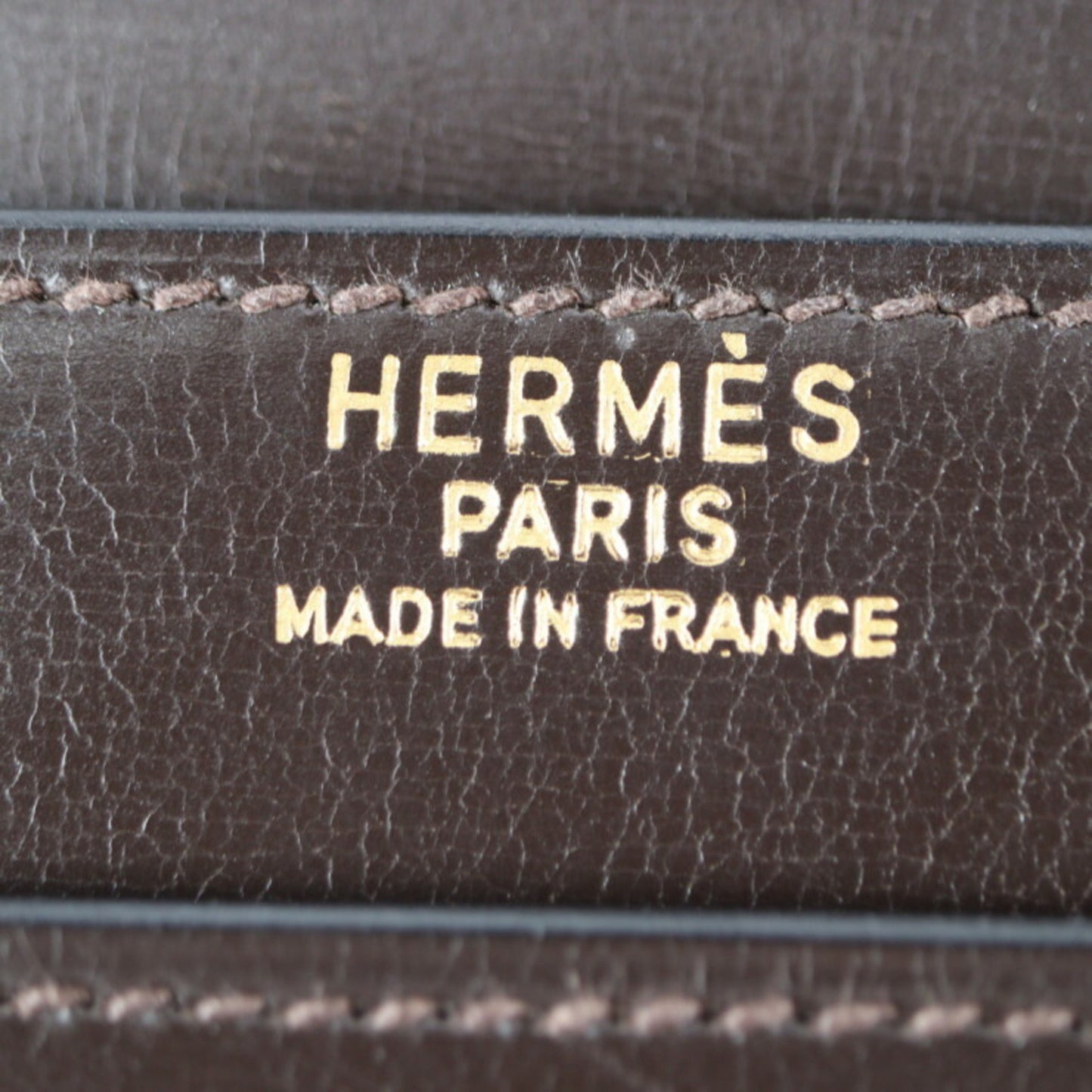 Hermès Faco, Brown, Leather, clutch