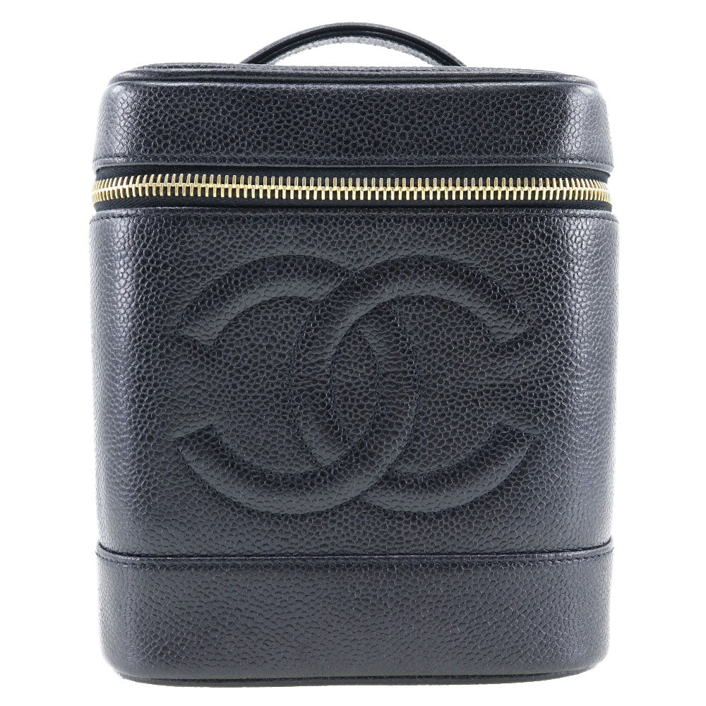 Chanel Vanity, Black, Leather, handbag