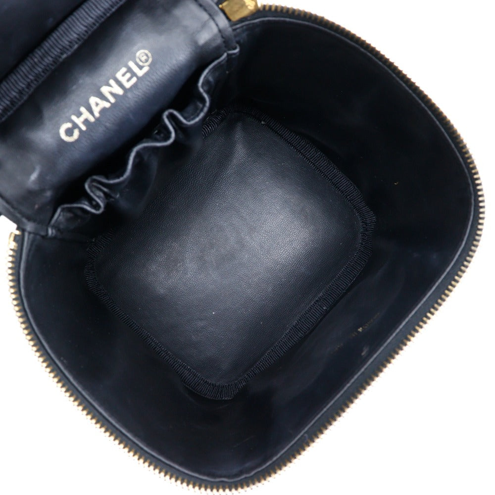 Chanel Vanity, Black, Leather, handbag