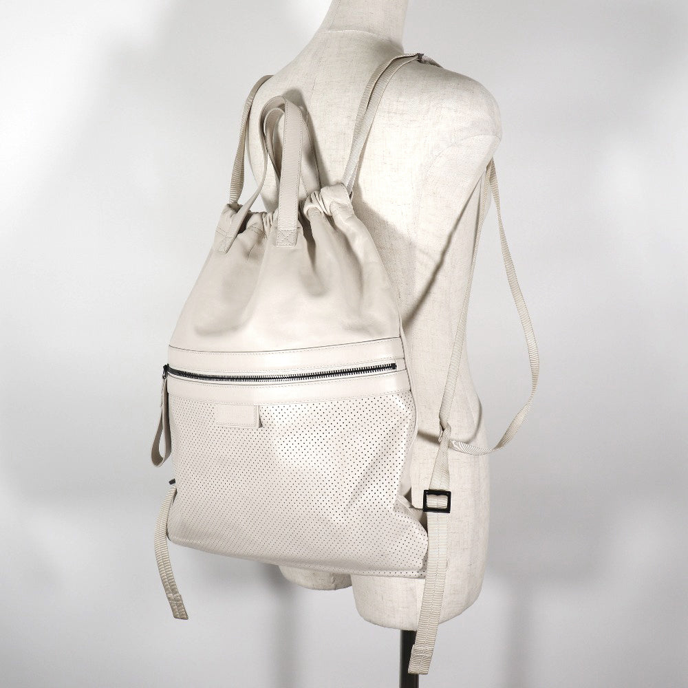 Bottega Veneta, Beige, Leather, backpack