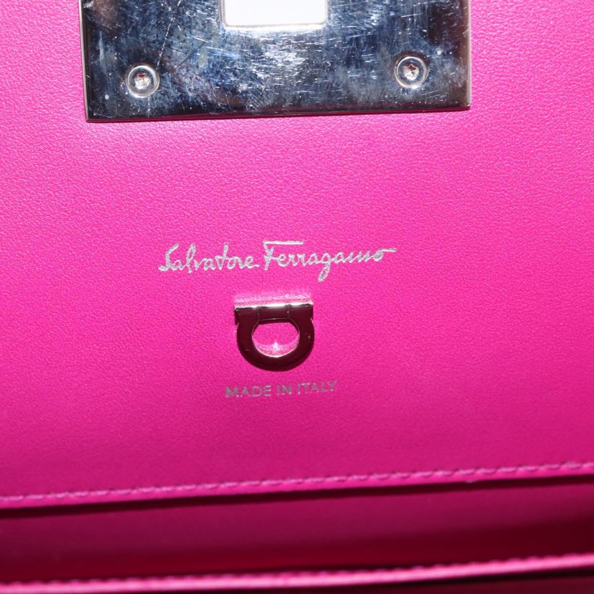 Salvatore Ferragamo Studio Satchel Leather, Purple, Leather, Handbag