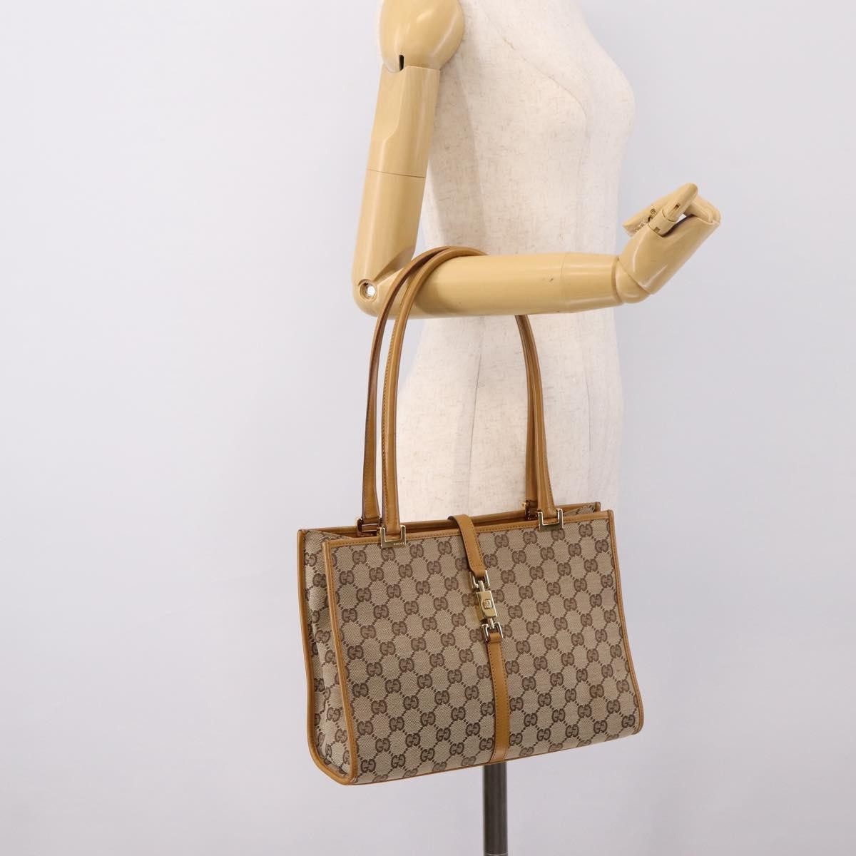 Gucci Jackie GG Canvas, Brown, Canvas, Tote Bag