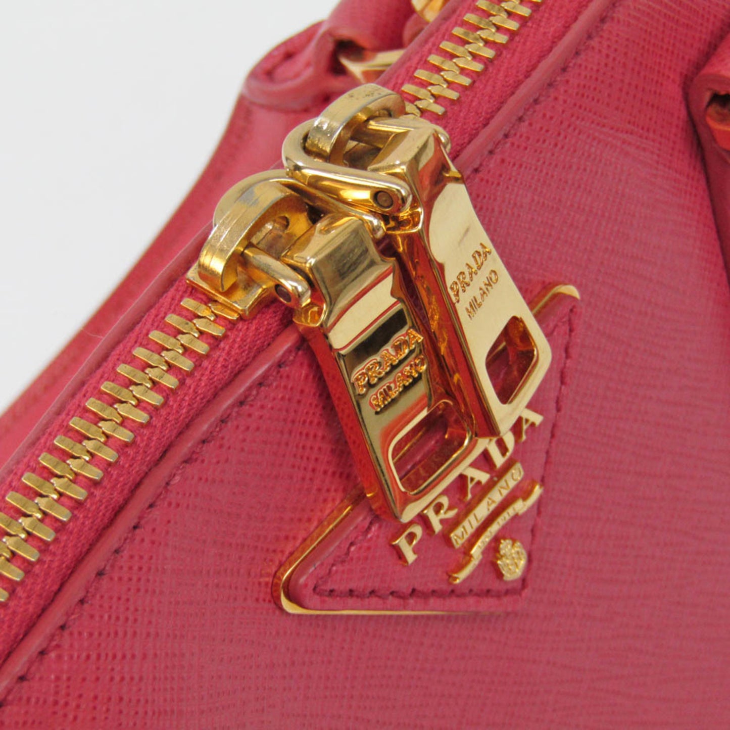Prada Saffiano, Pink, Leather, handbag