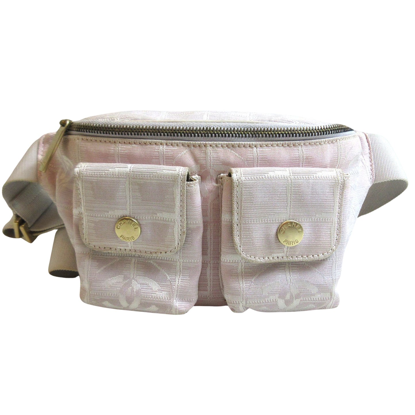 Chanel Travel line, Pink, Canvas, shoulder