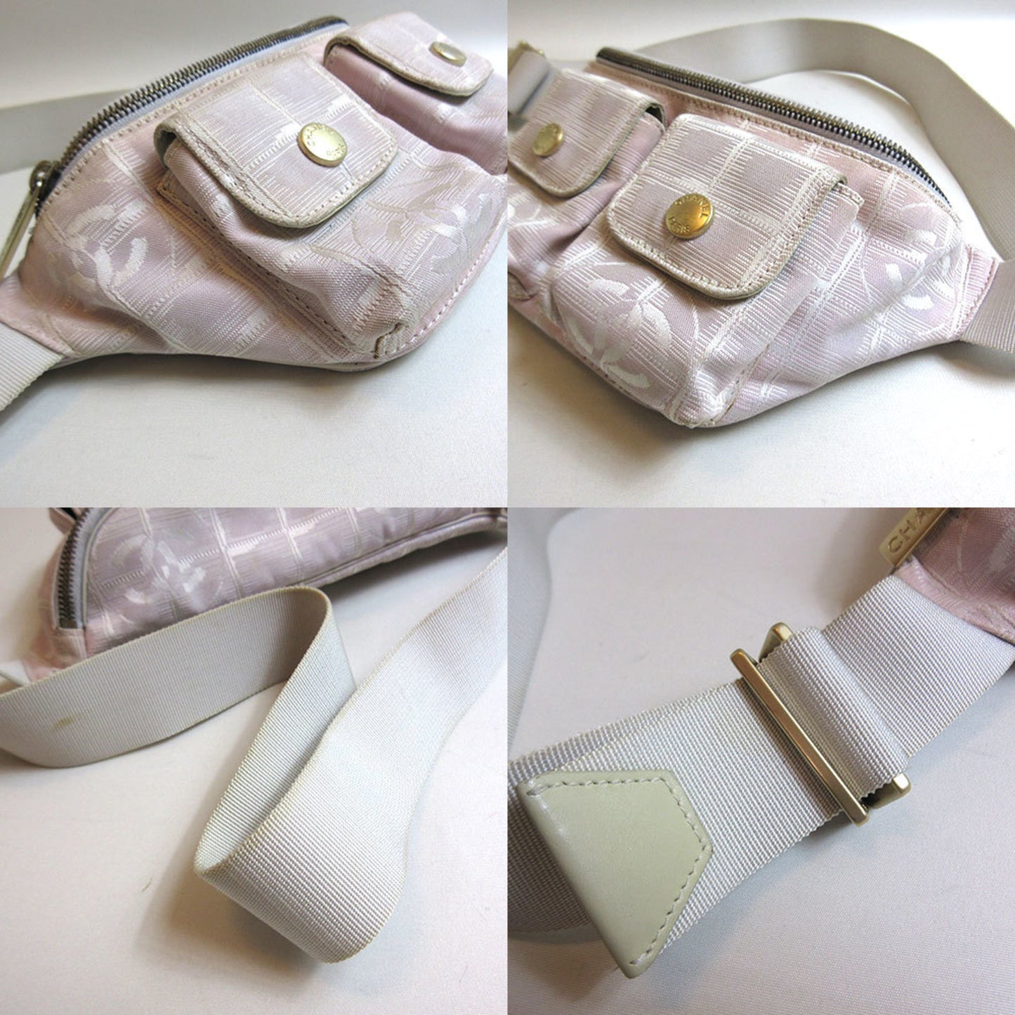 Chanel Travel line, Pink, Canvas, shoulder