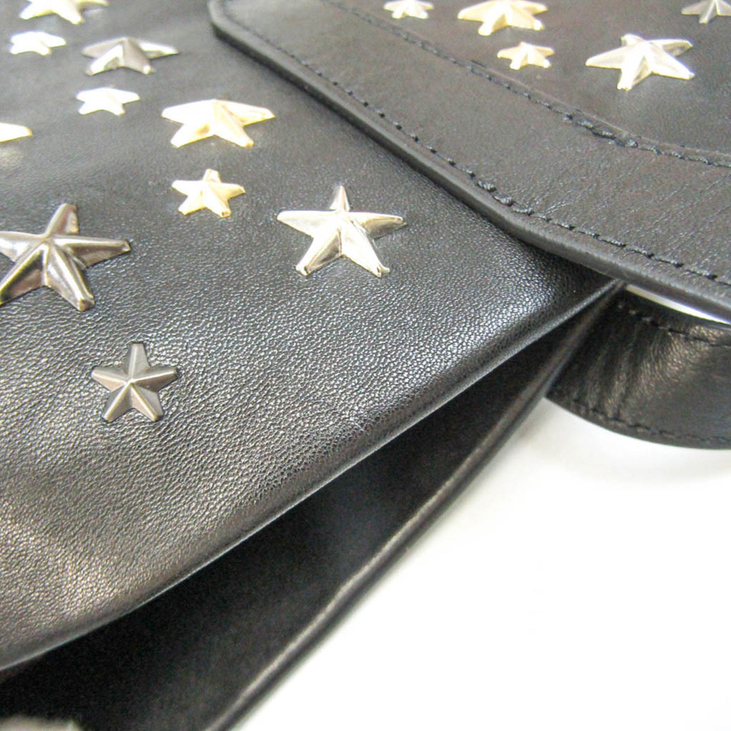 Jimmy Choo Star, Black, Leather, shoulder