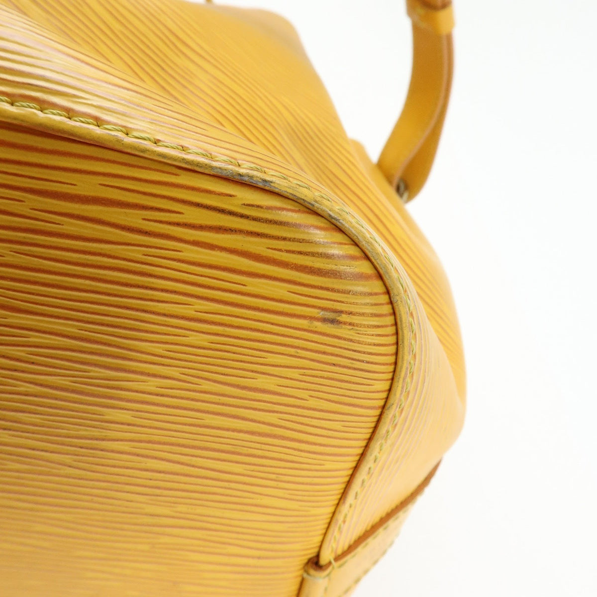Louis Vuitton Petit Noe Epi Leather, Yellow, Leather, Handbag