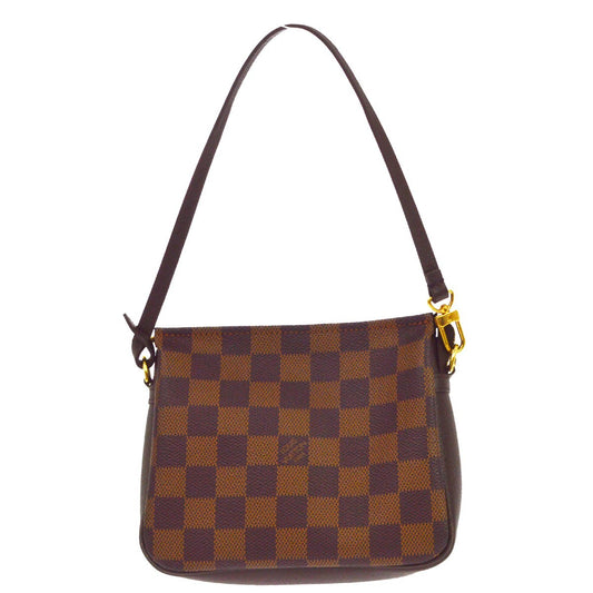 Louis Vuitton Trousse Make Up Damier, Brown, Canvas, Clutch