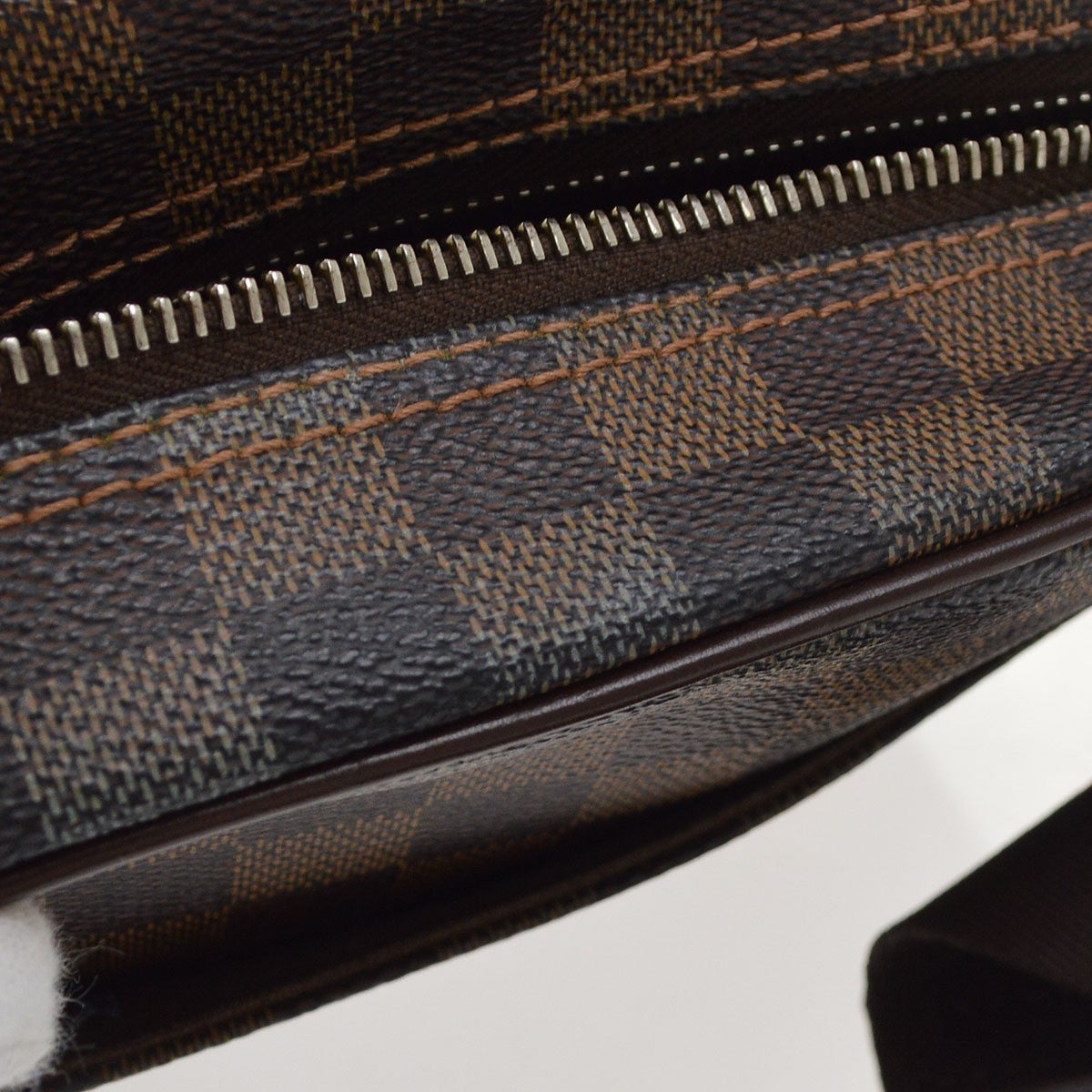Louis Vuitton Olav Damier Ebene, Brown, Canvas, Shoulder Bag