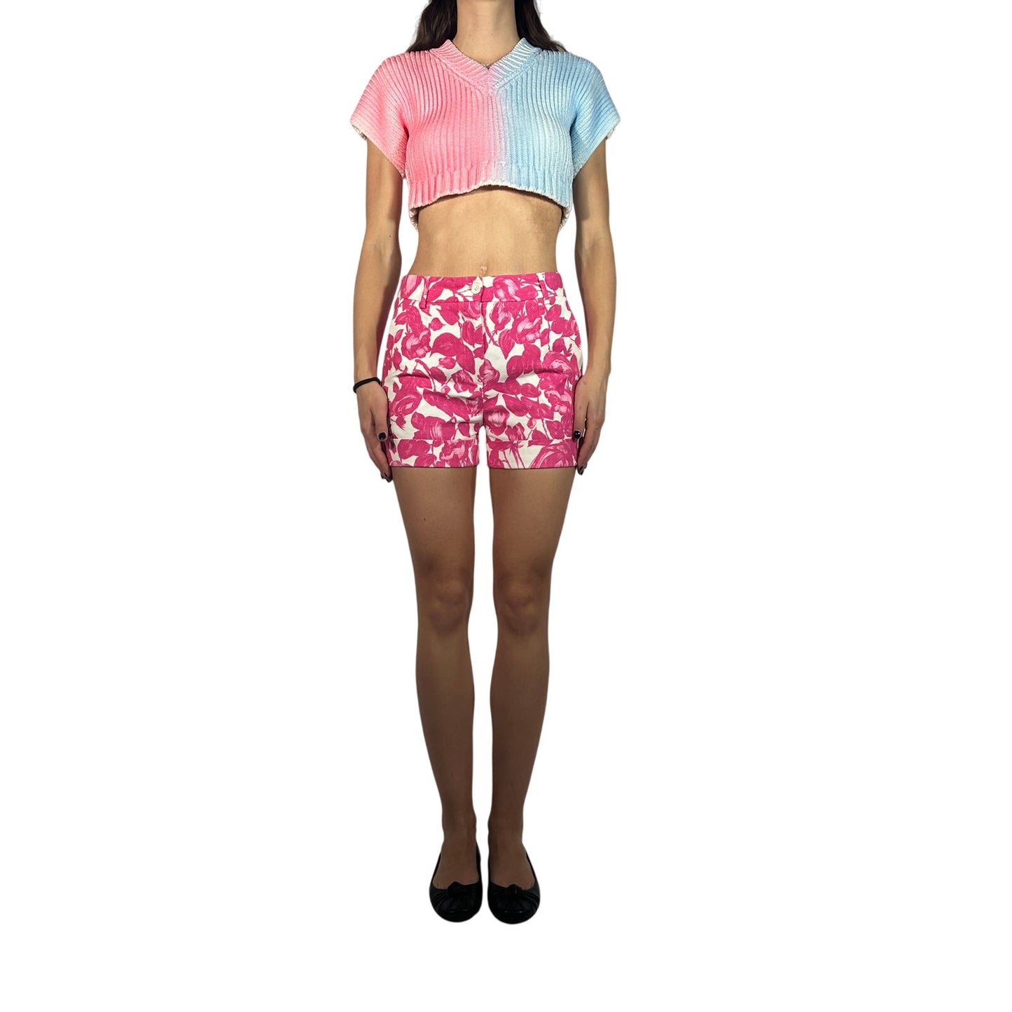 JACQUEMUS Ribbed Cropped Sweater Top
